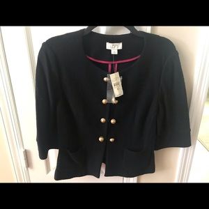 NWT - LOFT Women’s Black Tweed Jacket - medium